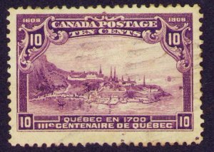 Canada Sc 101 10¢ 1908  Used CV $125.00  (101)