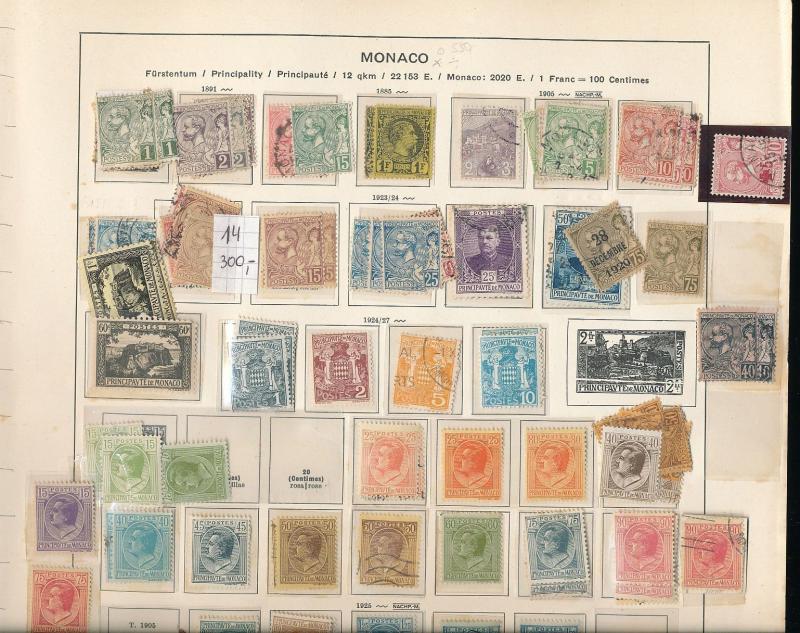 MONACO 1880s/1969 Good Mint &Used Collection(Appx 850+)ALB181