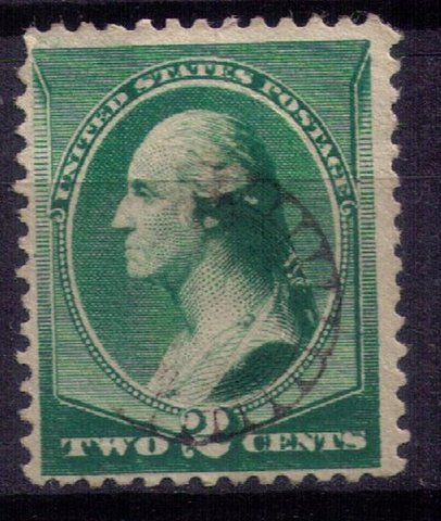 US Sc 213 Used 2c Green Very Fine