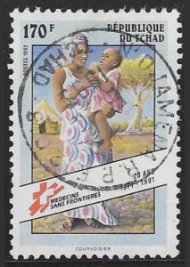 Chad #607 (1992), postally used single, cat. $0.70