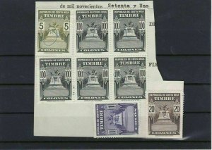 Costa Rica Revenue Stamps on Piece Ref: R4404