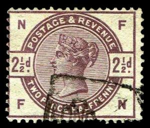 1884 Great Britain #101 QV Watermark 30 Sideways - Used - F/VF - $18.00 (E#3945)