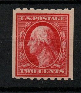 USA 1910 2c carmine mint LHM imperf x 8 1/2 Coil WS23316