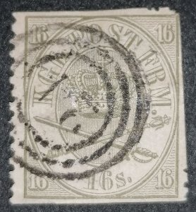 Denmark 16s 1864 Grey, rare