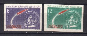 VIETNAM STAMPS, 1961 SPACE Sc.#160-161, IMPERF., MNG