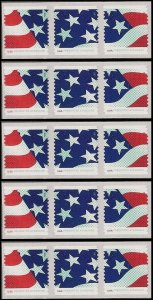 US 4963a Stars & Stripes presorted standard 10c coil strip 3x5 MNH 2015