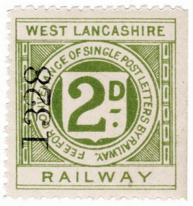 (I.B) West Lancashire Railway : Letter Stamp 2d