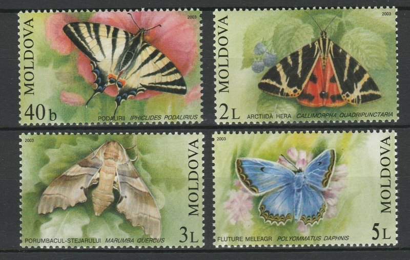 Moldova 2003 Butterflies 4 MNH stamps