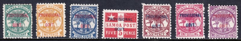 Samoa - Scott #31//38 - Short set - MH - Disturbed gum, #36 is MNG - SCV $14
