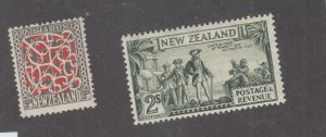 NEW ZEALAND # 195-+ 197 MH CAT VALUE $66 US