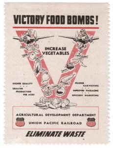 (I.B) US War Cinderella : Propaganda Label (Victory Food Bombs)