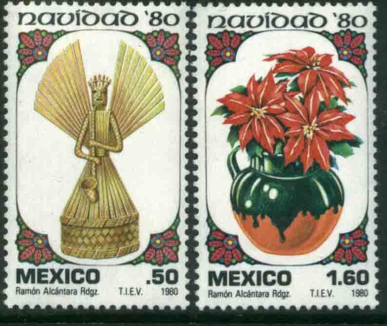 MEXICO 1217-1218 Christmas Holidays 1980 MINT, NH. VF.