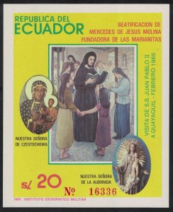 Ecuador Beatification of Mercedes de Jesus Molina MS 1985 MNH SG#MS1928