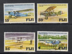 Fiji # 385-388, Airplanes, Mint NH, 1/2 Cat.