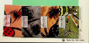 POLAND Sc 4102-5 NH ISSUE OF 2013 - INSECTS - SPIDERS