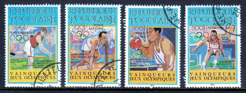 TOGO — SCOTT C494-C497 — 1984 OLYMPICS SET — USED/CTO — SCV $14.00