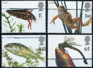 Great Britain #1981-1984 Europa Fresh Water Habitat 2001 Postage Stamps MNH OG
