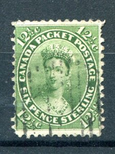 Canada  #18  Used F-VF perf  11 3/4.- Lakeshore Philatelics