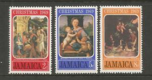 JAMAICA, 292-294, MNH, CHRISTMAS 1969