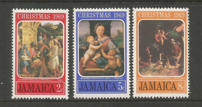 JAMAICA, 292-294, MNH, CHRISTMAS 1969