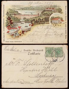 GERMANY 1897 Picture Postcards range of 12 to AUSTRALIA