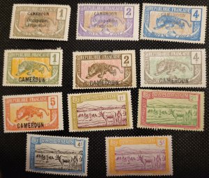Cameroon, 1916-21, Leopard, Cattle with herder, MH, SCV$4.45