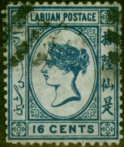 Labuan 1881 16c Blue SG10 Fine Used