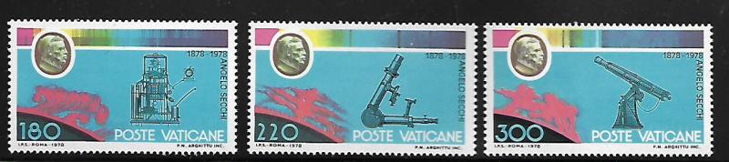 VATICAN CITY 654-656 MNH C/SET FATHER SECCHI