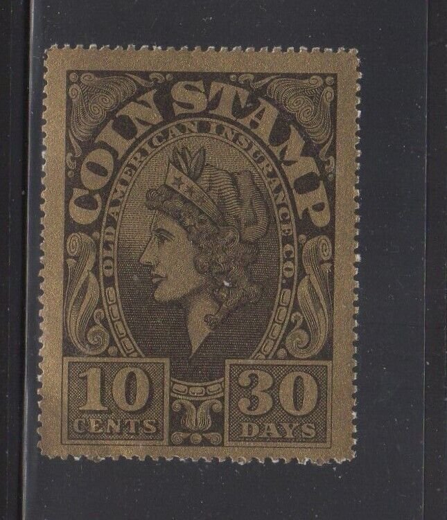 USA Advertising Stamp Coin Stamp, Old American Insurance Company MH