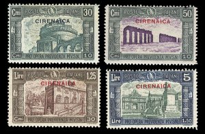 Italian Colonies, Cyrenaica #B25-28 (Sass. 68-71) Cat€260, 1930 National De...