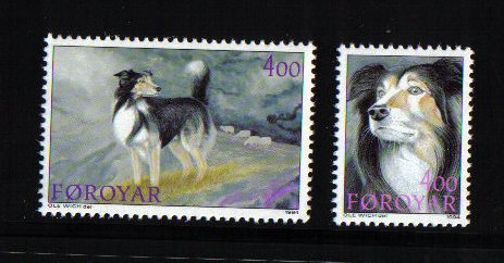 Faroe Islands  #266-267  MNH  1994   sheepdogs