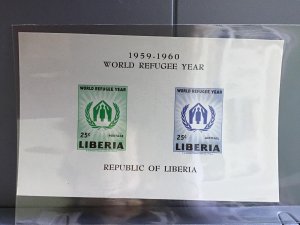 Liberia 1959-1960 World Refugee Year  imperf   MNH  stamps sheet R26847