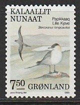 1990 Greenland - Sc 187 - 1 single - MNH VF - Stercorarius longicaudus