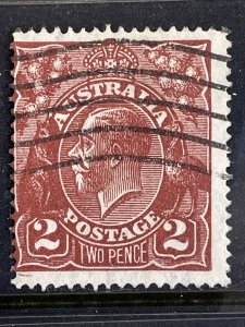AUSTRALIA 2-Pence KGV Perf 14 Sc# 70a Used (SG 89) G-VG