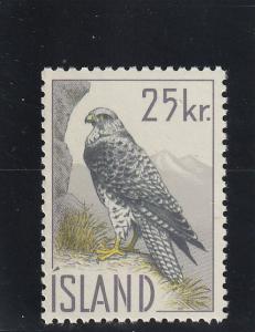 Iceland  Scott#  323  MNH  (1960 Gyrfalcon)