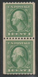U.S. Scott #441 Washington - Coil Stamp - Mint Pair