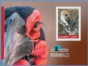 UGANDA 2014 SHEET ugn14308b HORNBILLS BIRDS OISEAUX