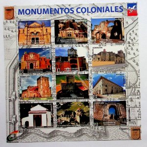 DOMINICAN REP. Sc 1621 NH MINISHEET OF 2017 - HISTORICAL PLACES - (CT5)