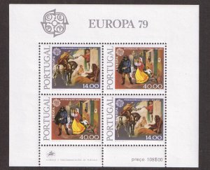 Portugal  #1423-1424a  MNH  1979  Europa sheet  postal history