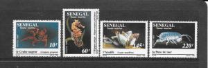 MARINE LIFE,SEAHORSE - SENEGAL #841-6  MNH