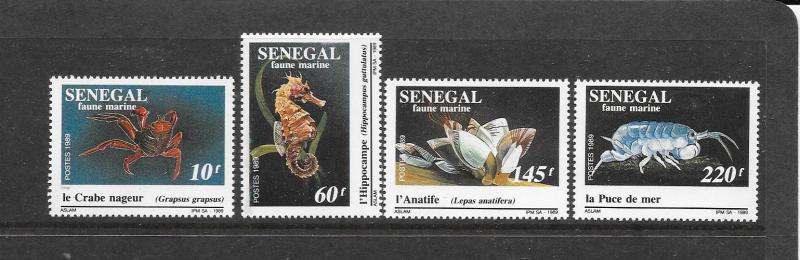 MARINE LIFE,SEAHORSE - SENEGAL #841-6  MNH