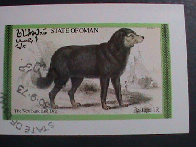 ​OMAN-1973 THE NEW FOUND LAND DOG-IMPERF-CTO S/S VF WE SHIP TO WORLD WIDE