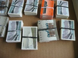 Canada used stock of 2,400 $2 stamps in bundles, nice group, check them out! 