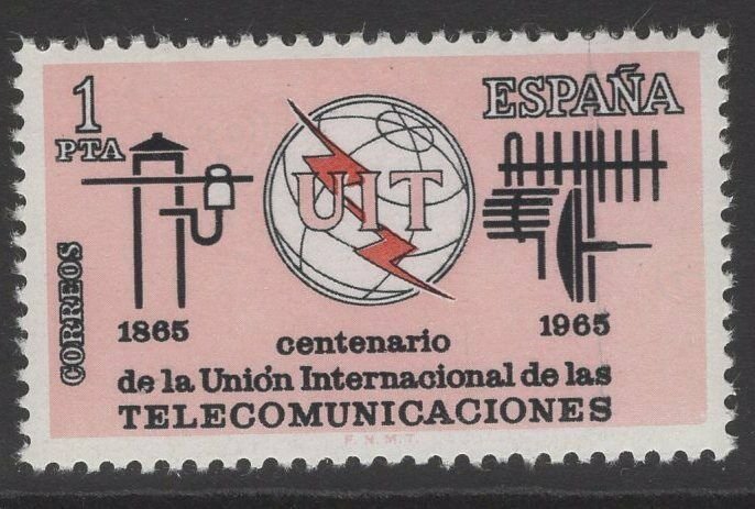 SPAIN SG1731 1965 CENTENARY OF ITU MNH 