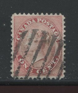 Canada 1859 1 cent rose used