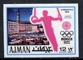 Ajman 1971 Rings 12dh from Munich Olympics imperf set of ...