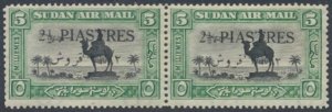 Sudan SG 70b pair  small ½  Sc#  C19a MVLH  pair  see details face & reverse...