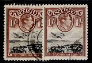 ANTIGUA GVI SG105 + 105a, 1s SHADE VARIETIES, FINE USED. Cat £14.