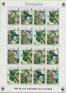 SEYCHELLES Sc 778a NH MINISHEET of 1996 - BIRDS - WWF 