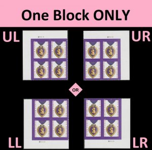 US 5419 Purple Heart Medal plate block B111111 MNH 2019